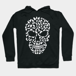 Skull Cat Silhouette Hoodie